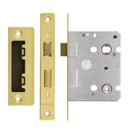 Zoo Hardware Bathroom Lock 3" - 57mm c/c - Brass
