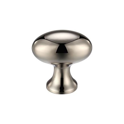 Zoo Hardware Oval Cupboard Knob 38mm dia. - Nickel