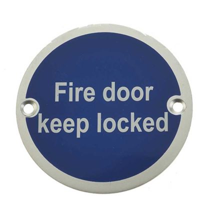Stainless Steel Fire Door Locked 75mm Satin Anodised Aluminium - By Frelan Hardware - JS101SAA