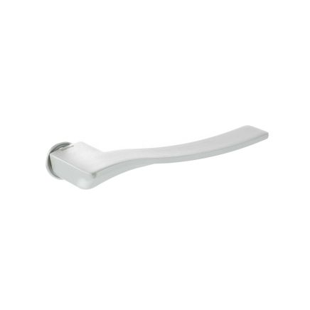 Forme Olimpia Lever Door Handle on Concealed Round Rose - Satin Chrome (Pair)