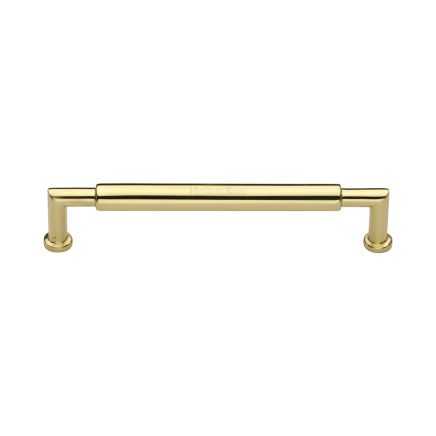 Heritage Brass Cabinet Pull Bauhaus Round Design 152mm CTC Polished Brass Finish