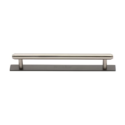 Heritage Brass Cabinet Pull Step Design with Plate 160mm CTC Matt Bronze/Satin Nickel Finish