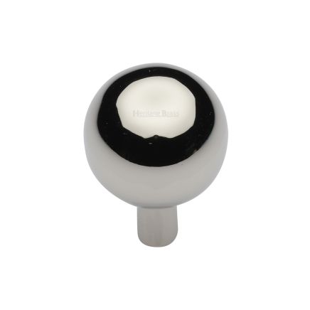 Heritage Brass Cabinet Knob Sphere Design 22mm Polished Nickel finish