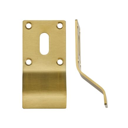 Zoo Hardware Cylinder Latch Pull - Standard Profile - 88mm x 43mm - PVD Satin Brass