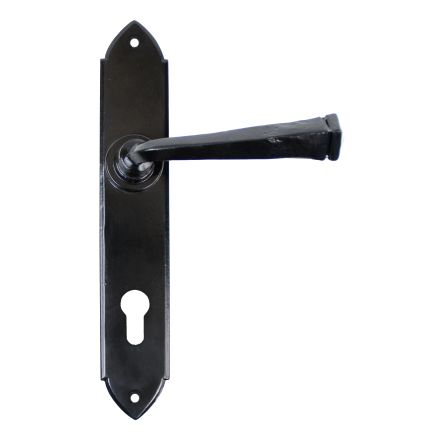 Black Gothic Lever Espag. Lock Set