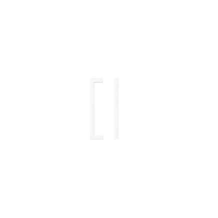 Zoo Hardware Square Block Cabinet handle 128mm CTC Matt White Finish