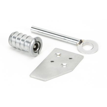 Satin Chrome Key-Flush Sash Stop