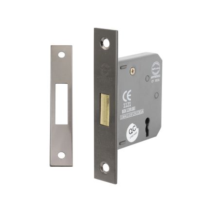 2.5" CE 3 Lever Dead Lock - Black Nickel