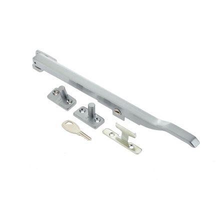 Modern Lockable Casement Stays 250mm Satin Chrome - By Frelan Hardware - JW77LSC
