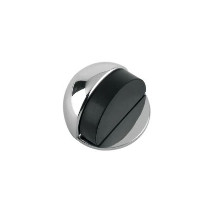 Zoo Hardware Door Stop - Floor Mounted - Oval 50mm dia. - Polished Chrome