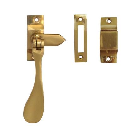 Jedo Victorian Casement Fasteners 105mm Polished Brass - By Frelan Hardware - JV45RPB