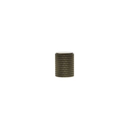 Millhouse Brass Eiffel Knurled Cylinder Cabinet Knob Handle - Antique Brass