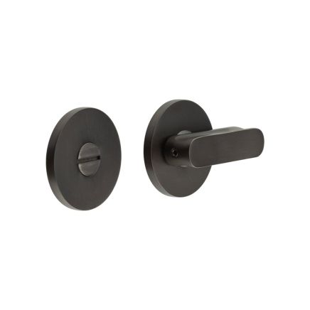 CR-803 Dark Bronze Thumb Turn & Lock Round Rose - By Frelan Hardware - CR-803A7DB