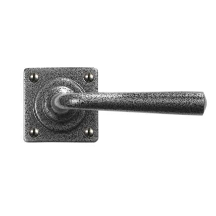 Pastow Lever Handle on Square Rose - Forged Steel