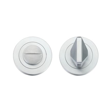 Zoo Hardware Turn & release on round rose - Satin Chrome