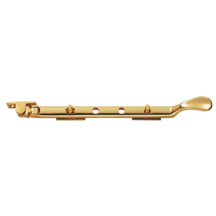 Victorian Casement Stay 210mm  - Polished Brass