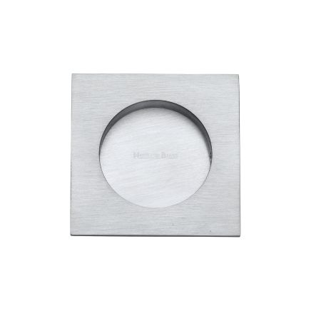 Square Flush Pull 63.5 x 63.5mm Satin Chrome finish