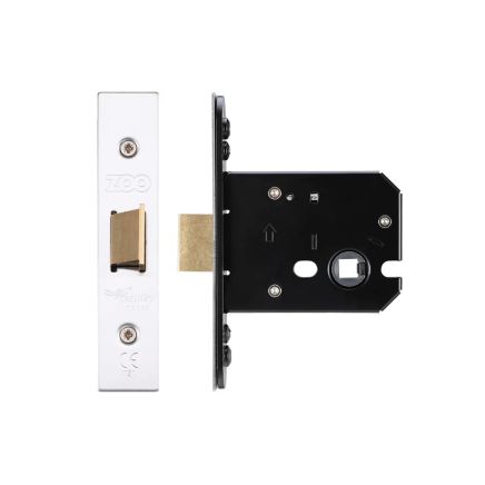 Zoo Hardware Flat latch - 76mm C/W PVD Forend and Strike - Satin Stainless