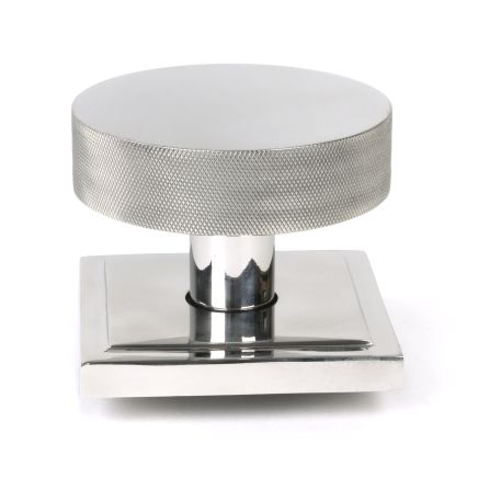 Polished Marine SS (316) Brompton Centre Door Knob (Square)