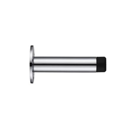 Zoo Hardware Door Stop - Cylinder with Rose 70mm - Face Fix - Polished Chrome