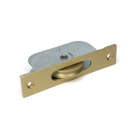 Satin Brass Square Ended Sash Pulley 75kg