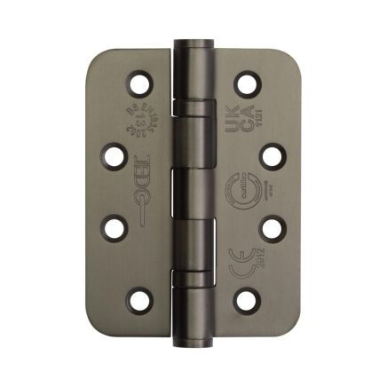Jedo Stainless Steel Grade 13 Radiused Ball Bearing Hinges - 102x76x3mm - Dark Bronze - Pair - J9500RDB