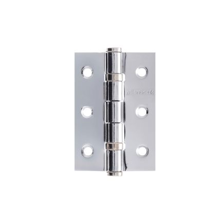 Atlantic CE Fire Rated Grade 7 Ball Bearing Hinges 3" x 2" x 2mm - Polished Stainless Steel (Pair)