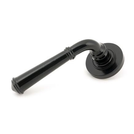 Black Regency Lever on Rose Set (Plain)