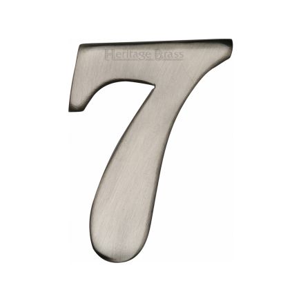 Heritage Brass Numeral 7 Self Adhesive 51mm (2") Satin Nickel finish