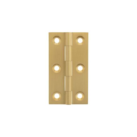 Millhouse Brass Cabinet Butt Hinges 64mm x 35mm x 2mm - Satin Brass