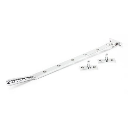 Polished Chrome 12" Hammered Newbury Stay