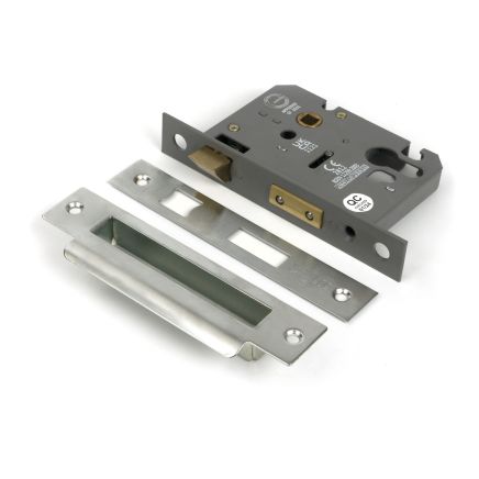 Satin SS 3" Euro Profile Sash Lock