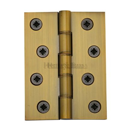 Heritage Brass Hinge Brass with Phosphor Washers 4" x 3" Antique Brass finish