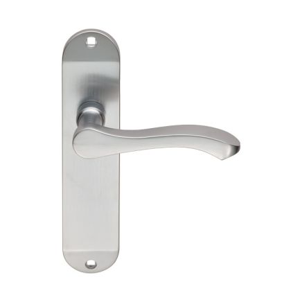 Serozzetta Lever On Latch Backplate - Satin Chrome