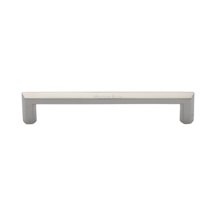 Heritage Brass Cabinet Pull Hex Profile Design 152mm CTC Polished Nickel Finish