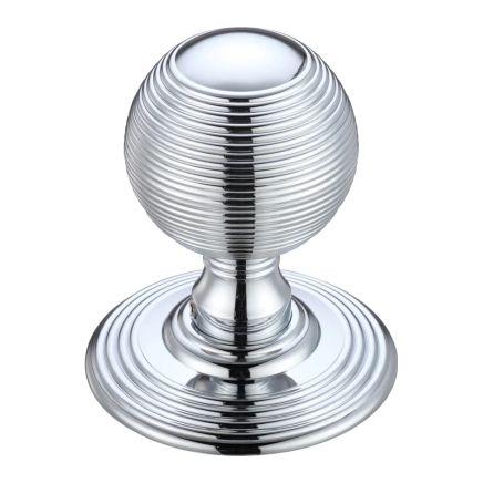 Zoo Hardware Ringed Mortice Knob - Concealed Fix - Solid - Polished Chrome