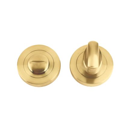 Zoo Hardware Turn & release on round rose - Favo Satin Brass