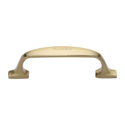 Heritage Brass Cabinet Pull Durham Design 76mm CTC Satin Brass Finish