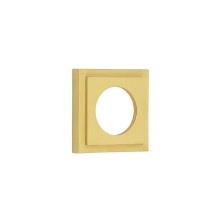 Burlington Square Stepped Outer Rose Satin Brass - By Frelan Hardware - BUR152SB
