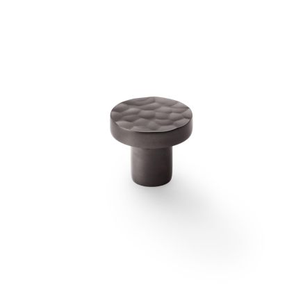Alexander & Wilks - Hanover Hammered Cupboard Knob - Dark Bronze - 30mm