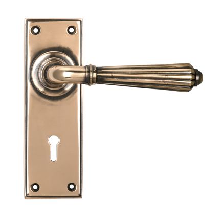 Polished Bronze Hinton Lever Lock Set