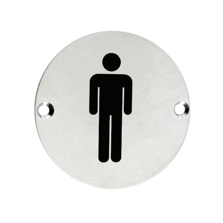 Zoo Hardware Sex Symbol - Male - 76mm dia - Satin Stainless