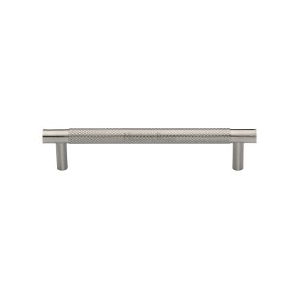 Heritage Brass Cabinet Pull Partial Knurl Design 128mm CTC Satin Nickel finish