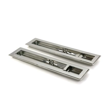 Polished Marine SS (316) 250mm Art Deco Rectangular Pull -Privacy Set