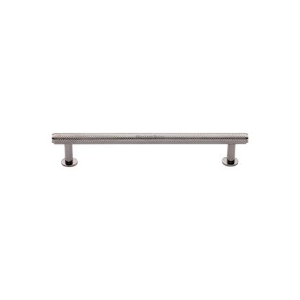 Heritage Brass Cabinet Pull Knurled Design with 16mm Rose 96mm CTC Polished Nickel finish