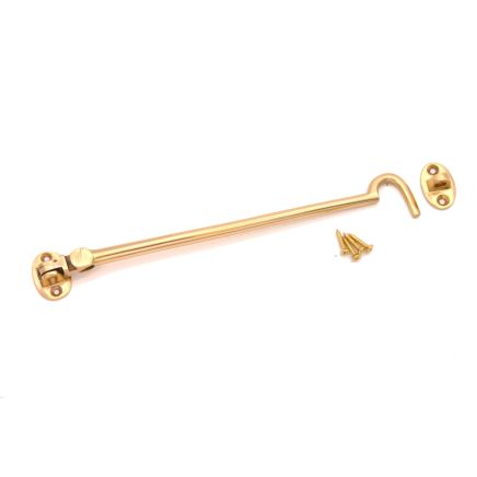 Silent Cabin Hook 10" - 250mm Polished Brass