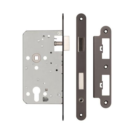 72mm Dark Bronze Din Euro Escape lock Radiused 60mm Backset - By Frelan Hardware - JL-DE60RDB