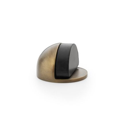 Alexander & Wilks - Shield Floor Mounted Door Stop - Antique Brass
