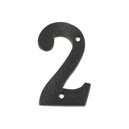 Zoo Hardware Numeral - No. 2 - 4" - Black