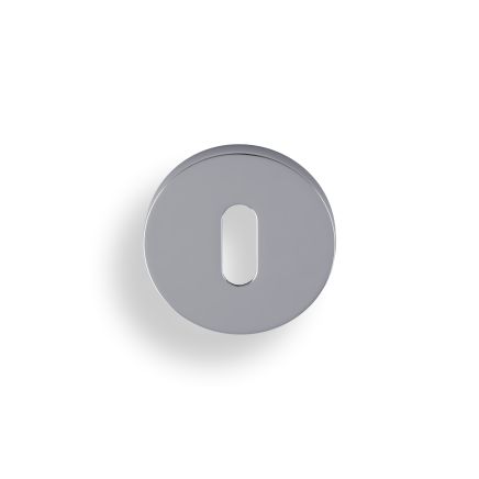 Valli Lock Profile Push-on Round Rosette Escutcheon - Polished Chrome PVD